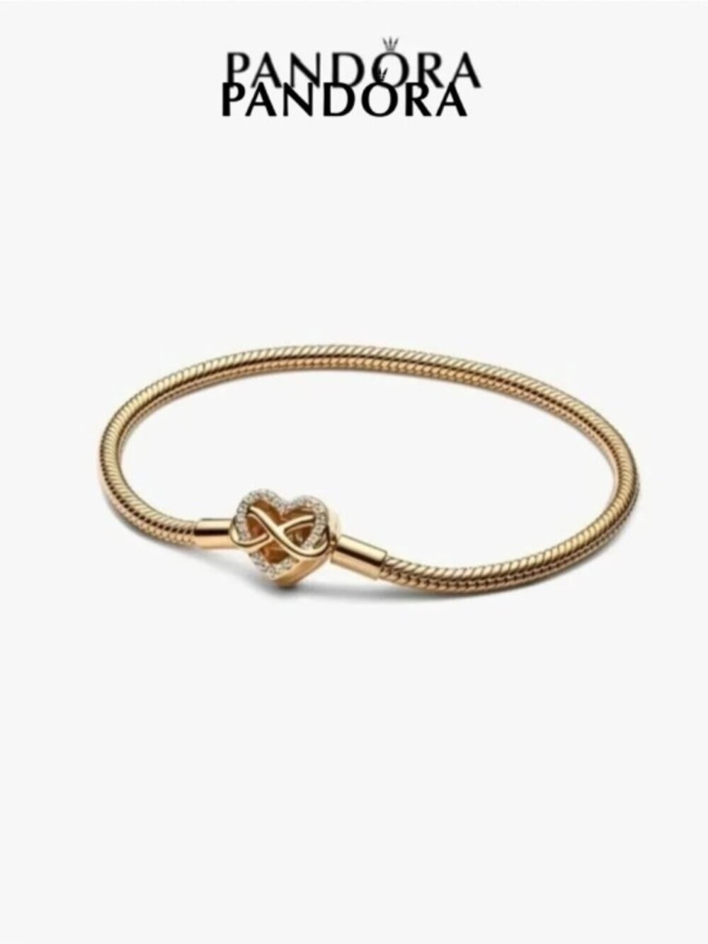 Pandora Rose Gold Heart & Infinity Sparkle Bracelet